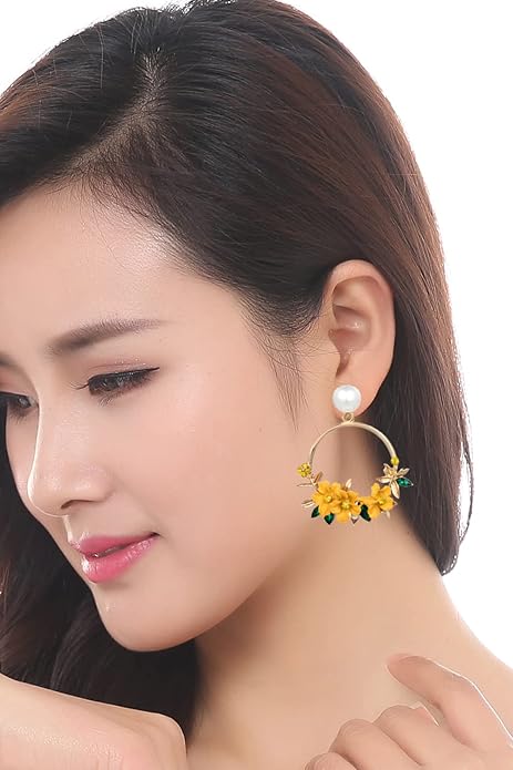 YouBella Jewellery for women Gold Plated Floral Earings Earrings for Girls and Women - Image 3